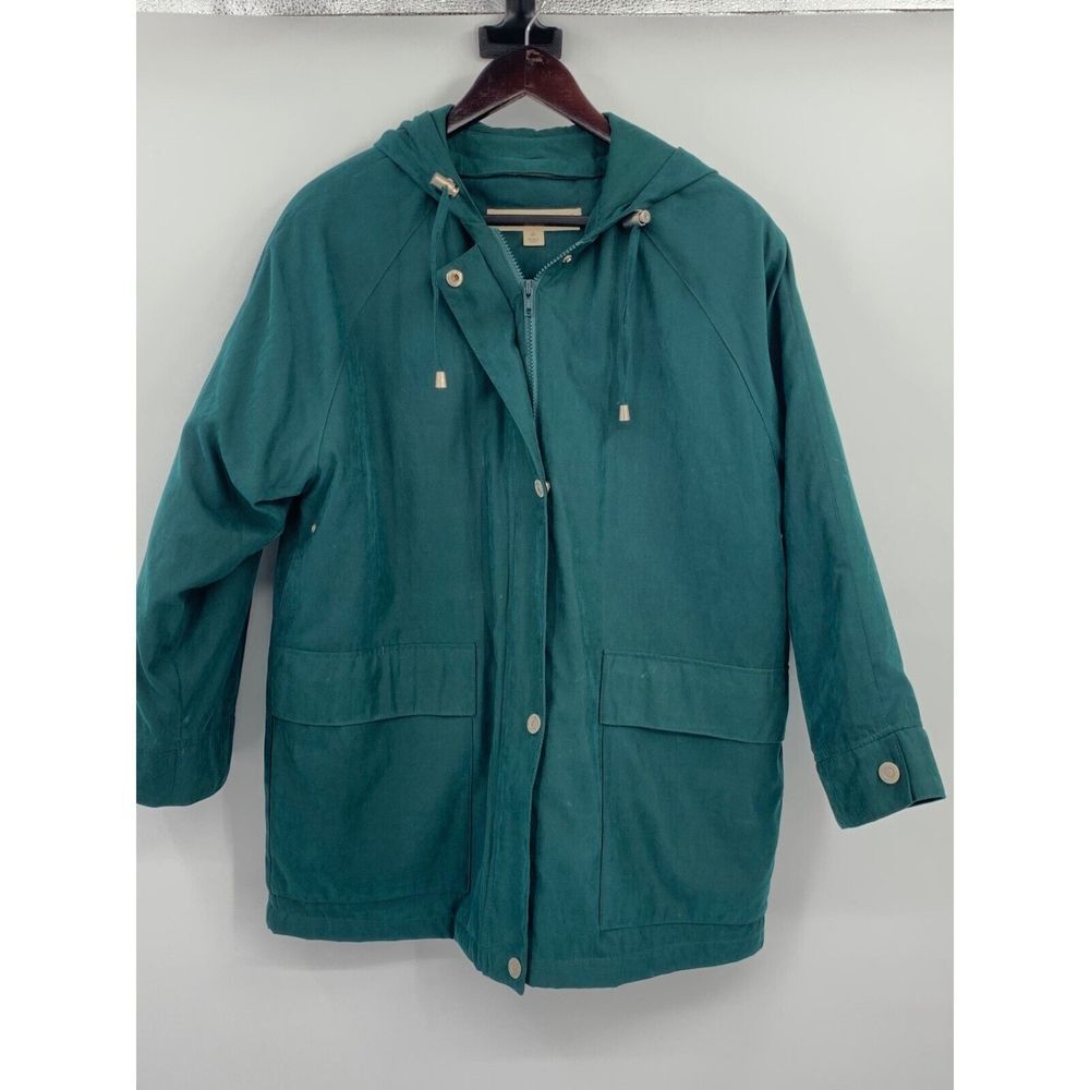London Fog Green Women's Coat with Removable Lining Size Petite‎ Small